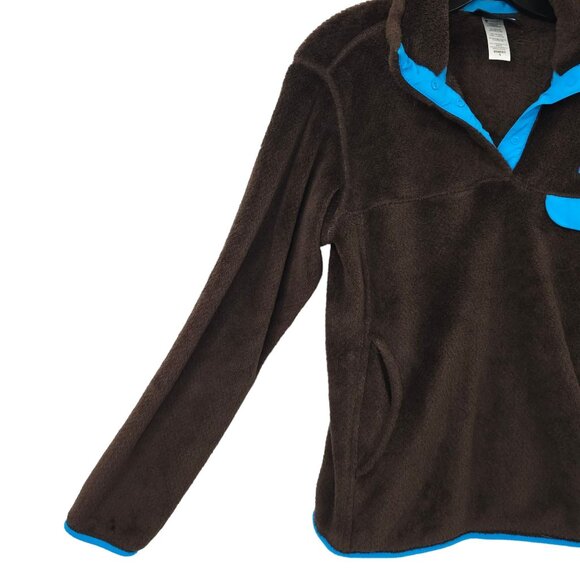 Patagonia Re-Tool Snap-T Fleece Pullover Womens Sz S Polartec Dark Walnut Brown - Picture 12 of 16